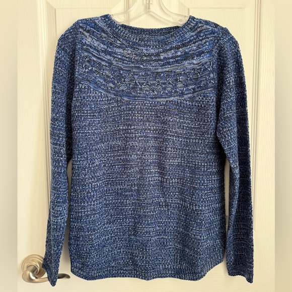 croft & barrow Sweaters - Croft & Barrow Textured Blue Sweater